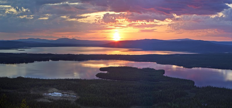 Le soleil de minuit en Suède