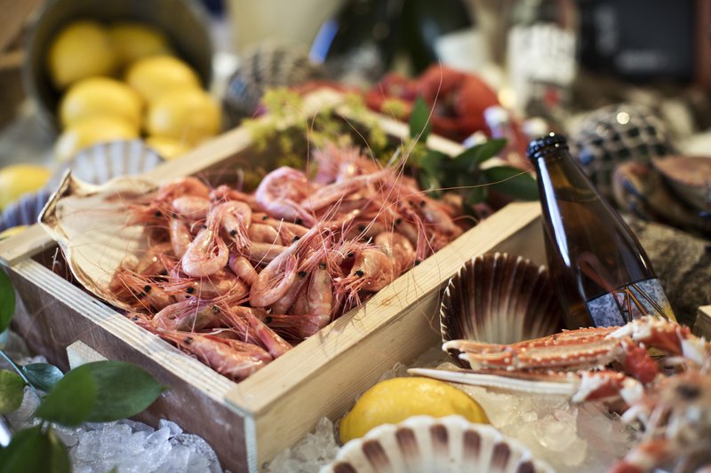 Fruits de mer sur la côte ouest