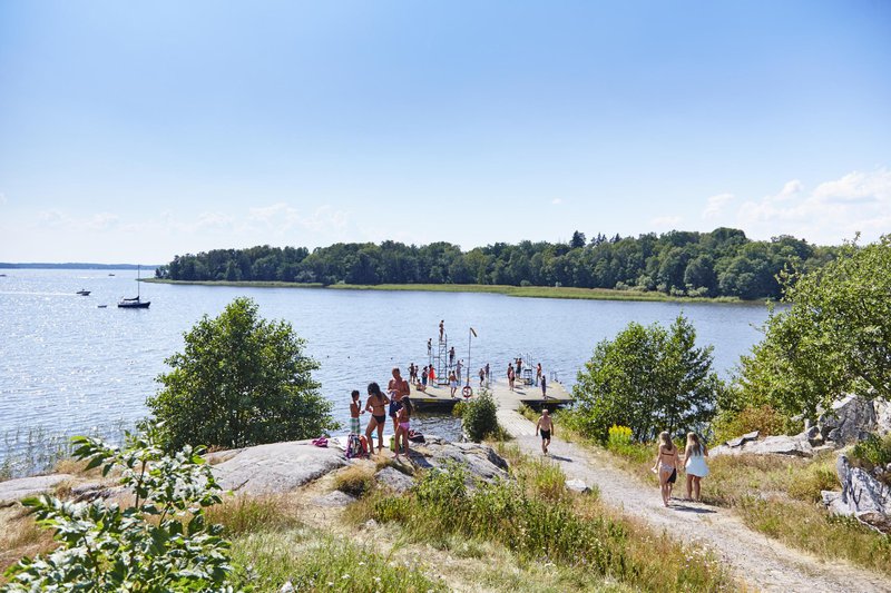 Nager à Stockholm
