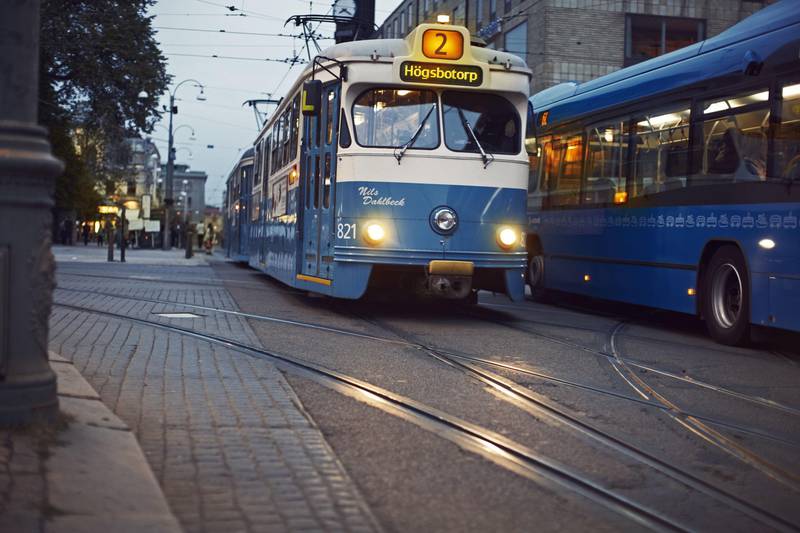 Klassische Straßenbahn in Göteborg