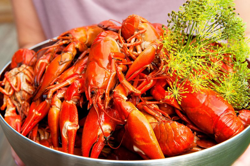 Plat servi lors de la fête traditionnelle de l'écrevisse